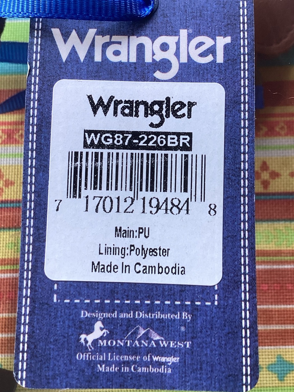 Wrangler Clear Crossbody Sling Bag with Brown Trim - Picture 5 of 5